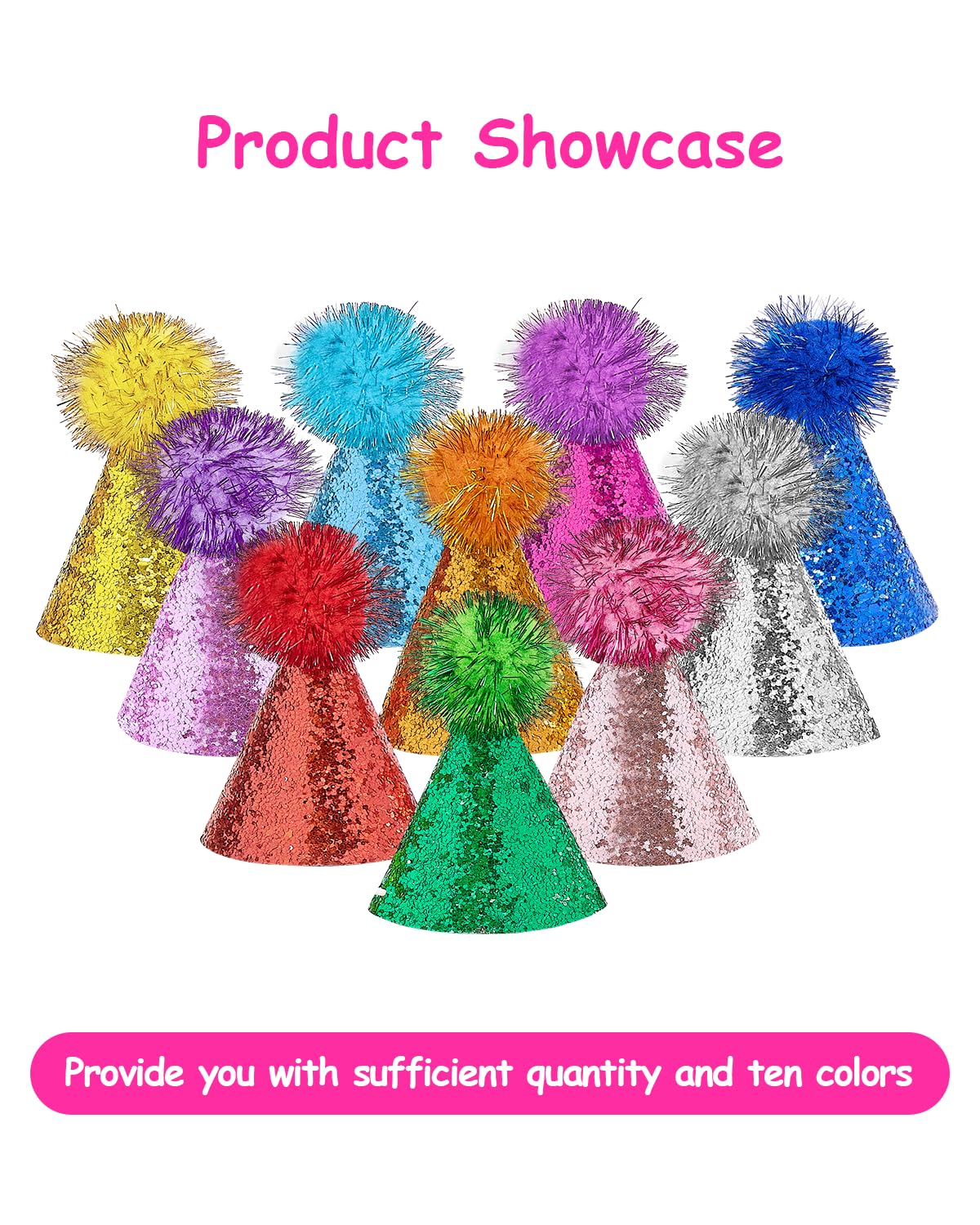 PET SHOW sombrero mini con pompón brillante para bodas y fiestas.