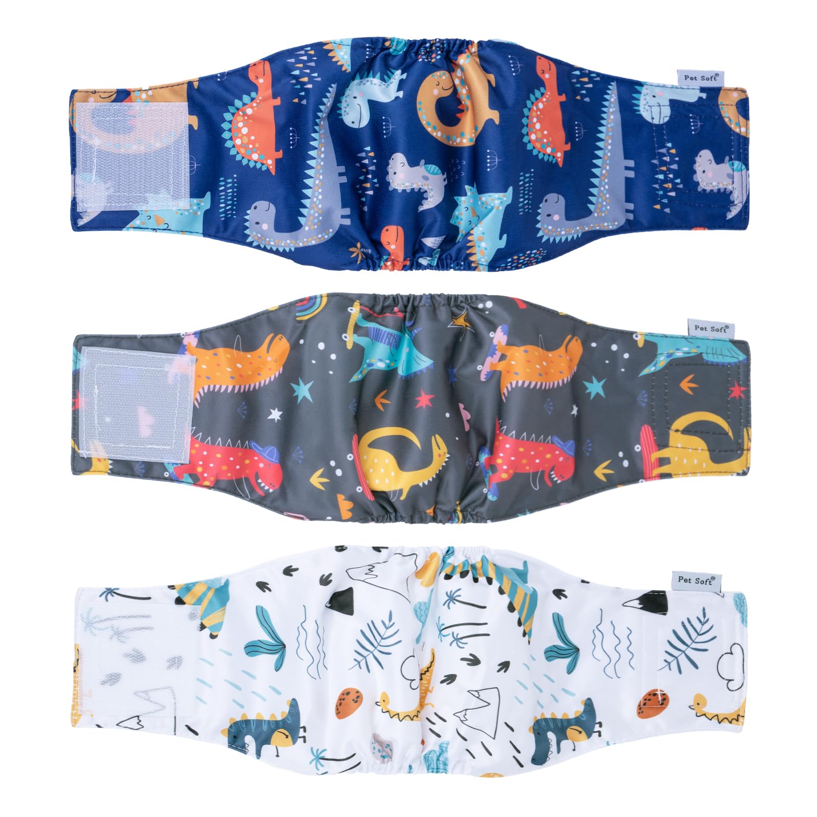 Pet Soft banda vientre perro Dino XXL, ajuste cómodo para perros machos grandes.