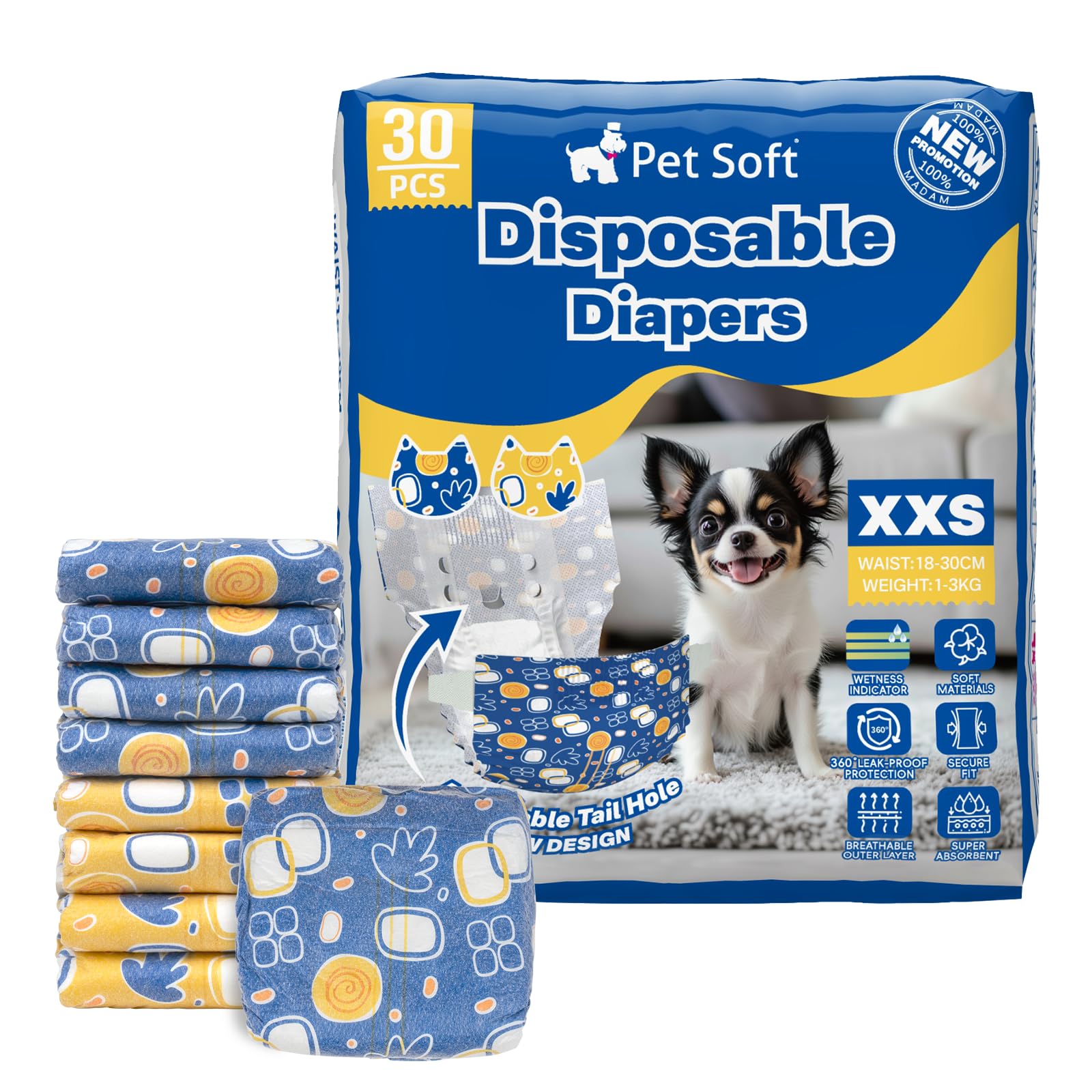 Caja Pet Soft de 30 piezas XXS.