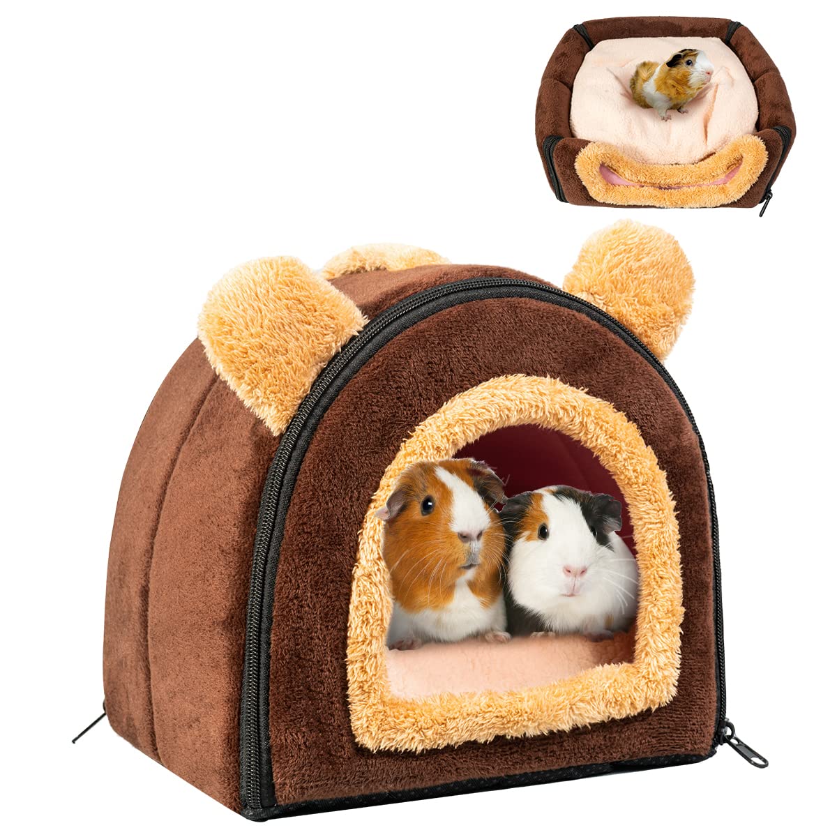 Pet Soft cueva acogedora para cobaya y conejo, refugio suave para descansar