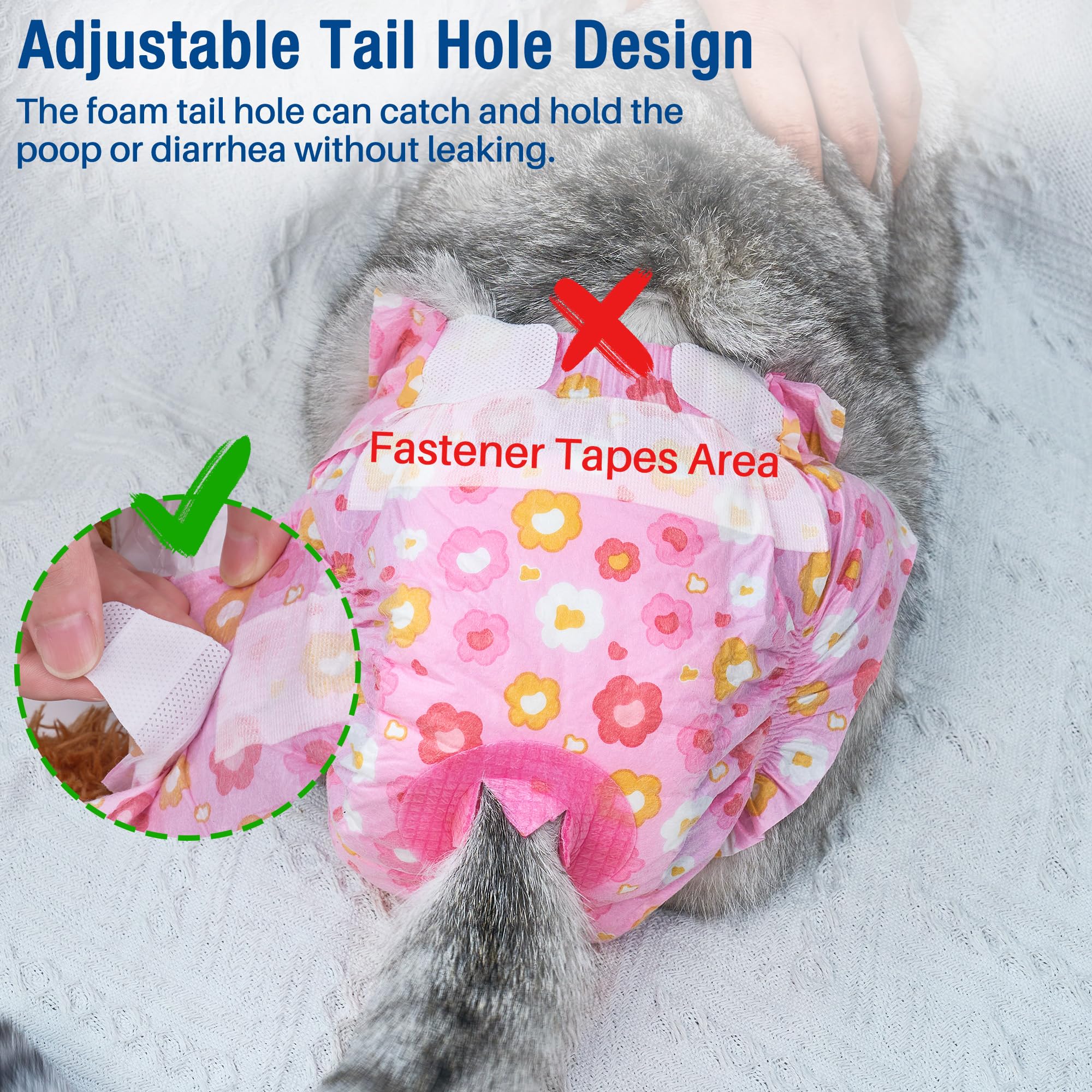 Pet Soft orificio de espuma ajustable para cola, talla femenina precisa.