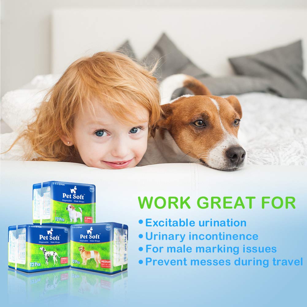 Pañales Pet Soft para uso diario o de viaje en perros machos