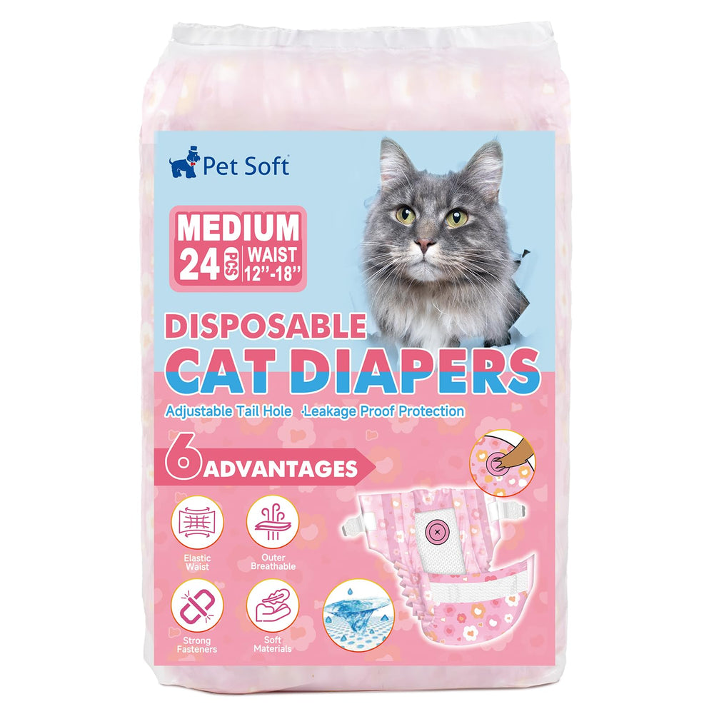 Pet Soft panales gato diseño floral ideal para uso diario.