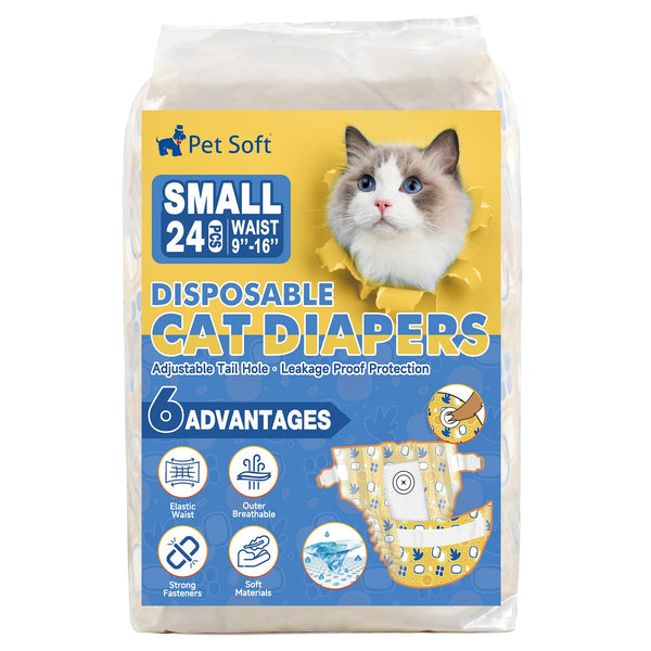 Pañales Pet Soft para gatos y perros pequeños, fácil convivencia en casa.