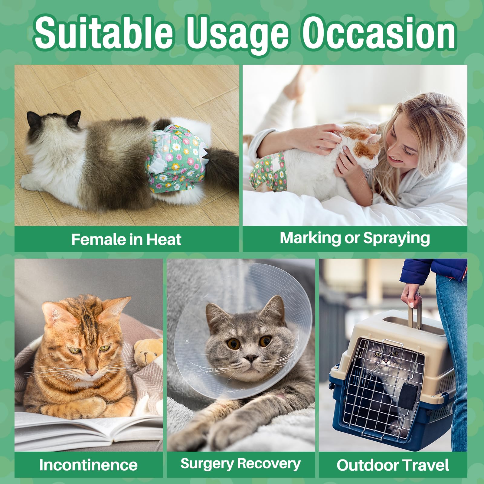 Pañales Pet Soft talla mediana para gatos de tamaño medio.