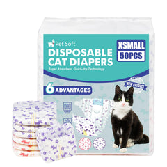 Pañales Pet Soft para gatos XS con diseños mixtos para estilo diario