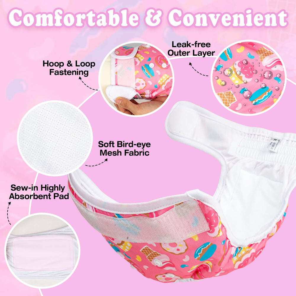 Pet Soft pañales para perras en celo con malla suave para uso diario.