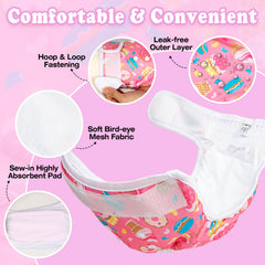 Pet Soft pañales para perras en celo con malla suave para uso diario.