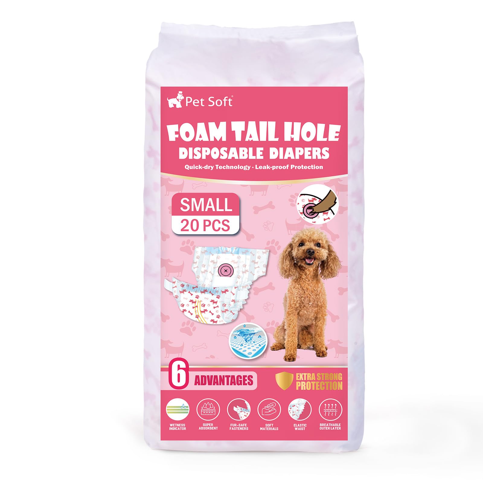 Paquete Pet Soft de 20 unidades para casa o viaje.