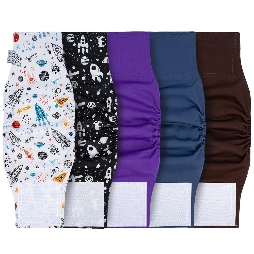 Pañales Pet Soft para perro macho talla XS con ajuste de velcro cómodo.