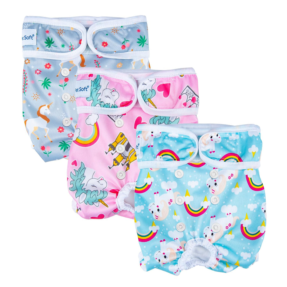 Pañales Pet Soft para perros, ajuste de cintura cómodo.