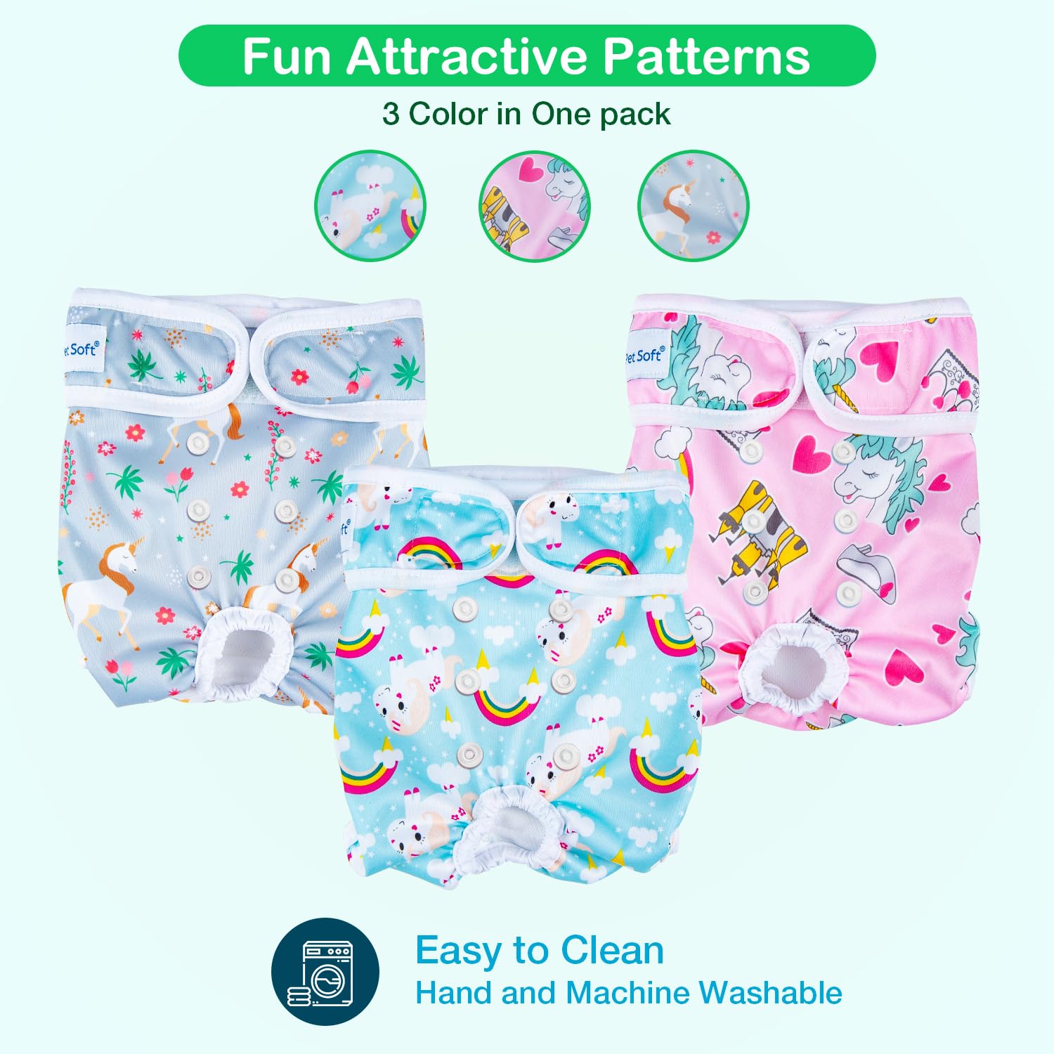 Pañales Pet Soft, malla suave para comodidad.