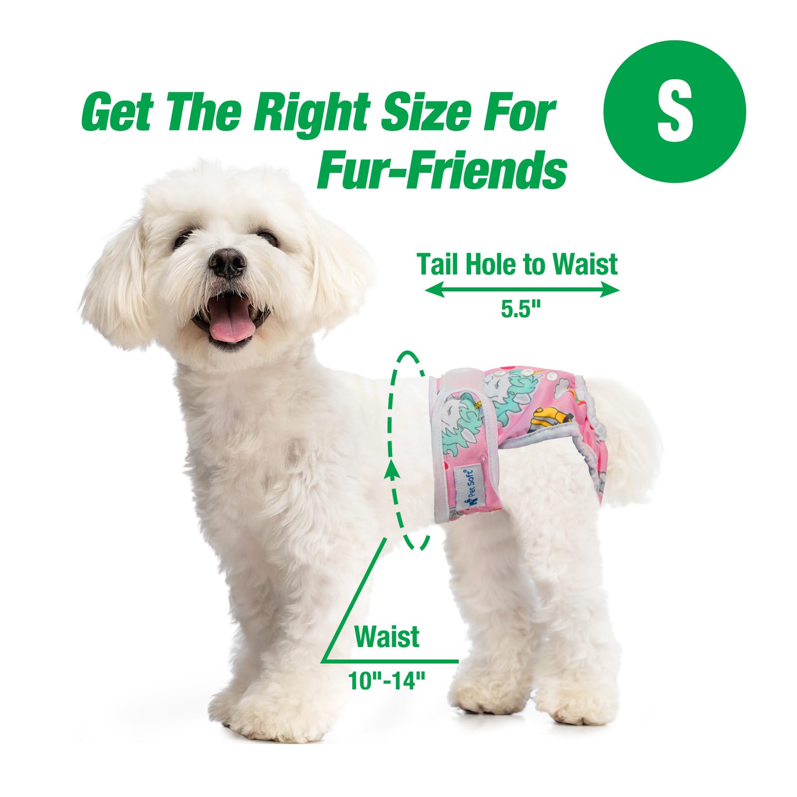 Pañales Pet Soft con velcro para ajuste seguro.
