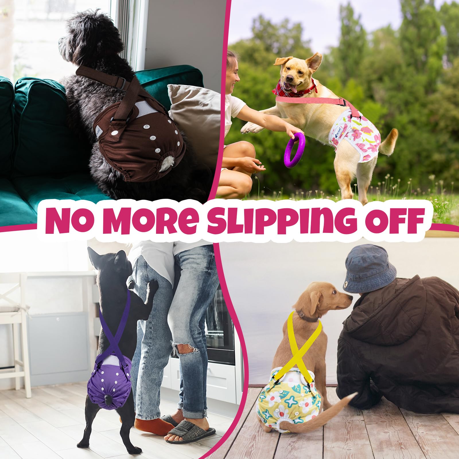 Pet Soft pañales para viaje mantienen al animal seco y cómodo en desplazamientos