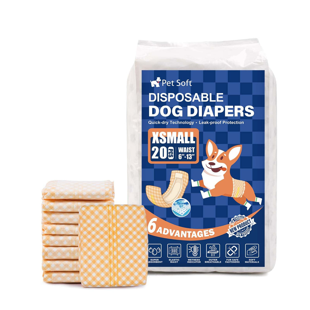 Pet Soft envolturas para perros machos: paquete de 20 unidades ofrece protección diaria en casa.