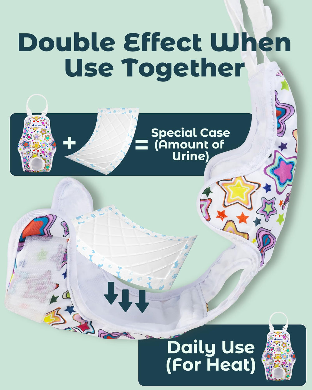 Pet Soft uso multipropósito para protección nocturna y diaria.