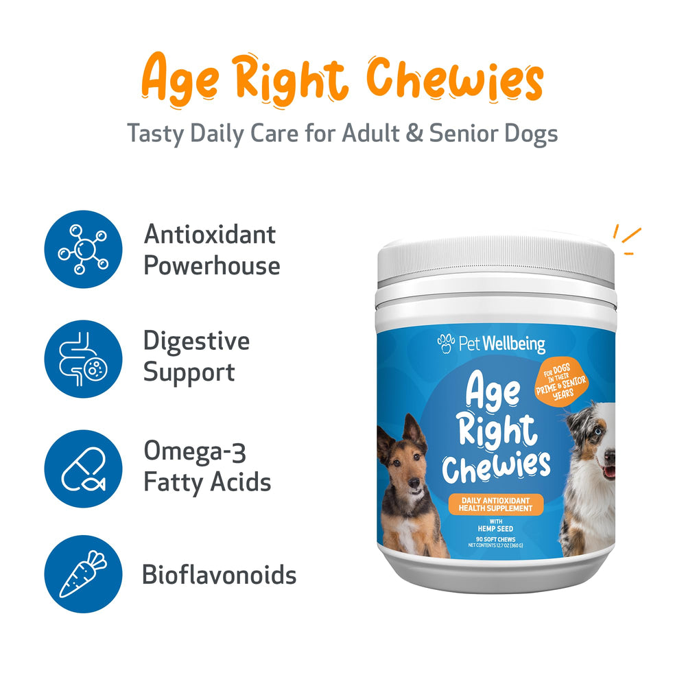Age Right, antioxidantes naturales para la salud celular diaria del perro.
