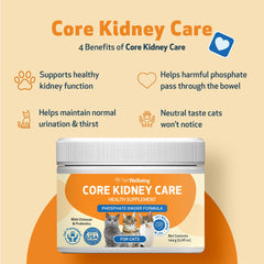 Pet Wellbeing Core Rinon Probioticos Prebioticos, promueven digestión saludable y defensas.