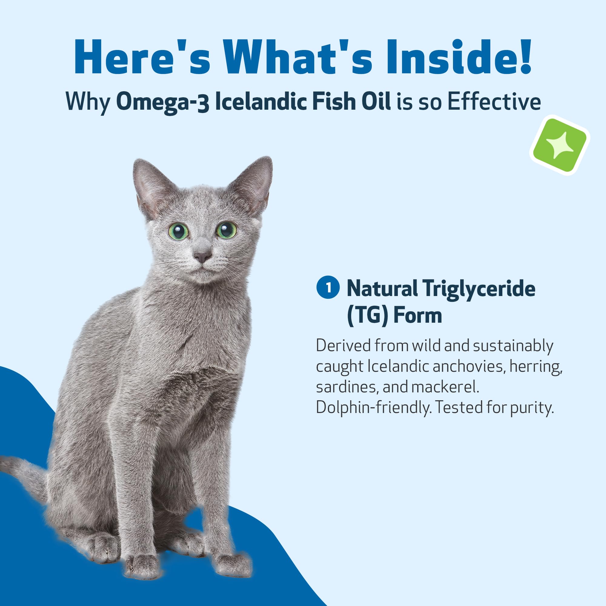 Pet Wellbeing Omega-3 articulaciones para gatos activos.