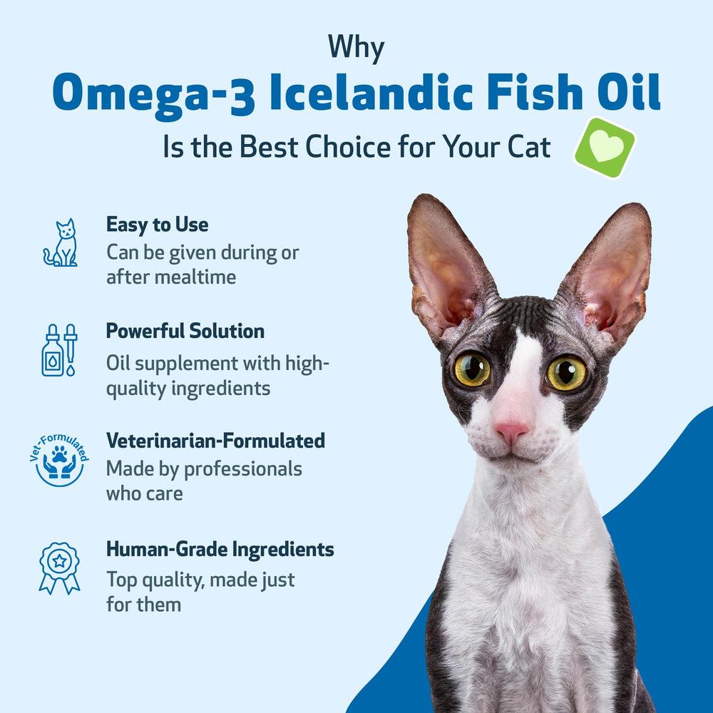 Pet Wellbeing Omega-3 piel y pelaje brillantes y saludables.
