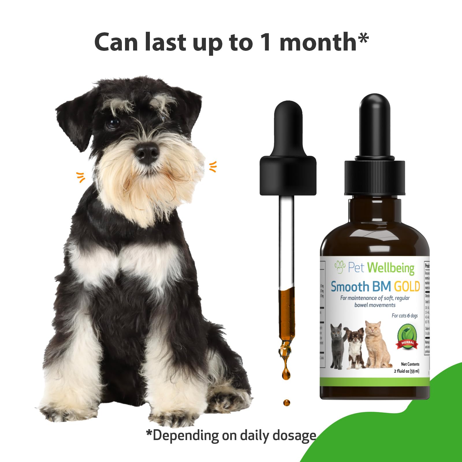 Pet Wellbeing Smooth BM Gold, uso-diario suave para regularidad natural.