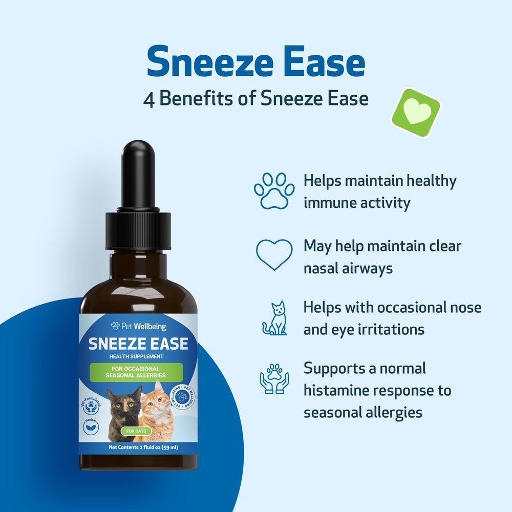 Pet Wellbeing Sneeze Ease, ortiga como ingrediente natural para apoyar respuestas ambientales.