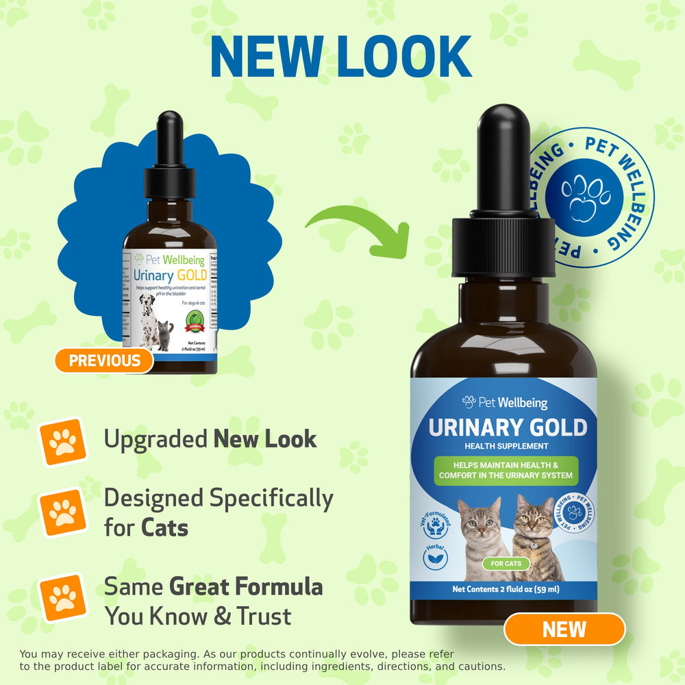 Pet Wellbeing Urinary Gold: hierbas principales para el tracto urinario felino.