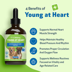 Pet Wellbeing Young at Heart, gotas medidas para dosificación constante y conveniente.