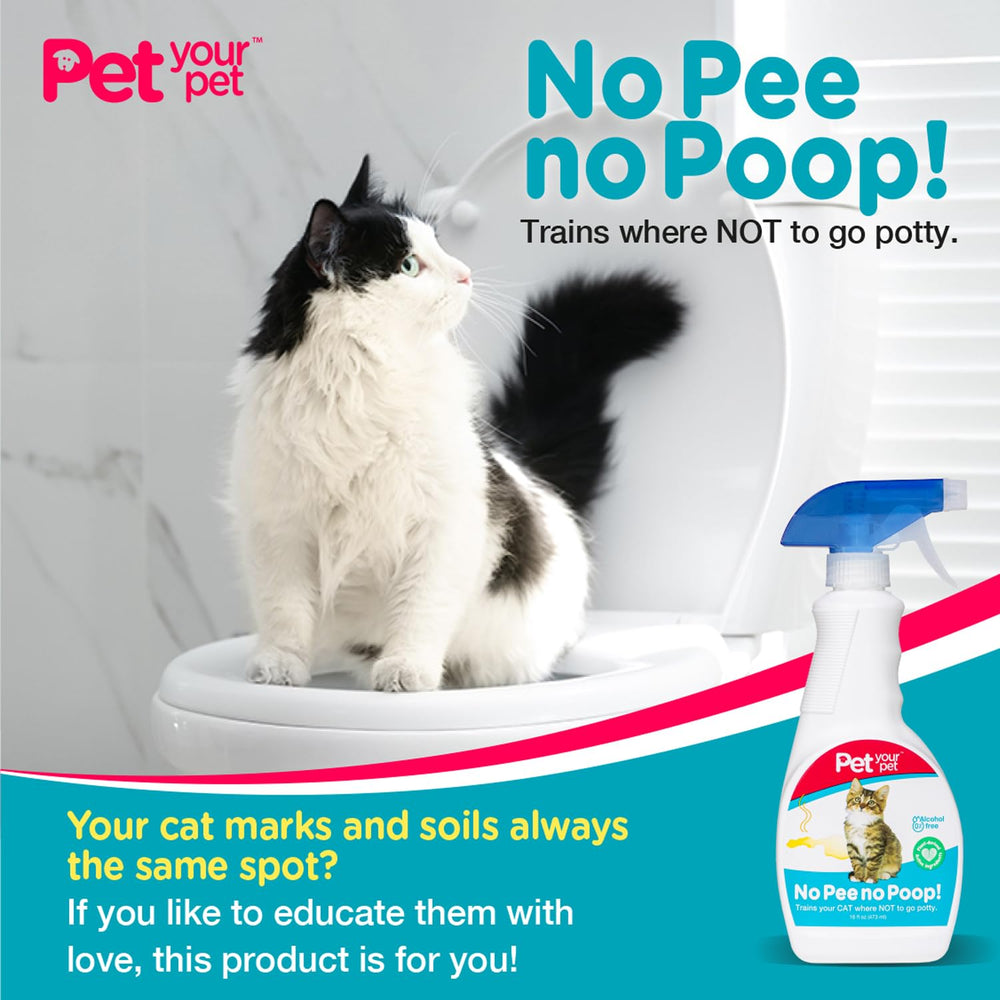 PET YOUR PET deterrente para gatos, foco en zonas problemáticas para evitar orinar.