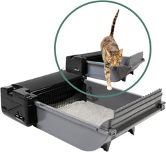 Pet Zone caja de arena con sistema de rastrillado inteligente para limpieza rápida