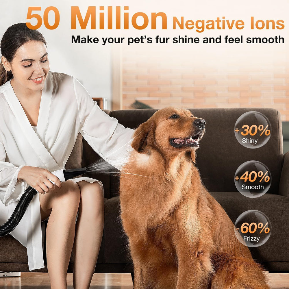 Petaboo Dog Blow Dryer tecnología de iones negativos para brillo y menos estática