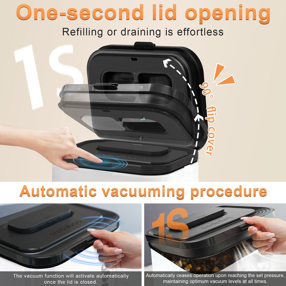 Petaboo sistema de sellado al vacío para preservar la frescura.
