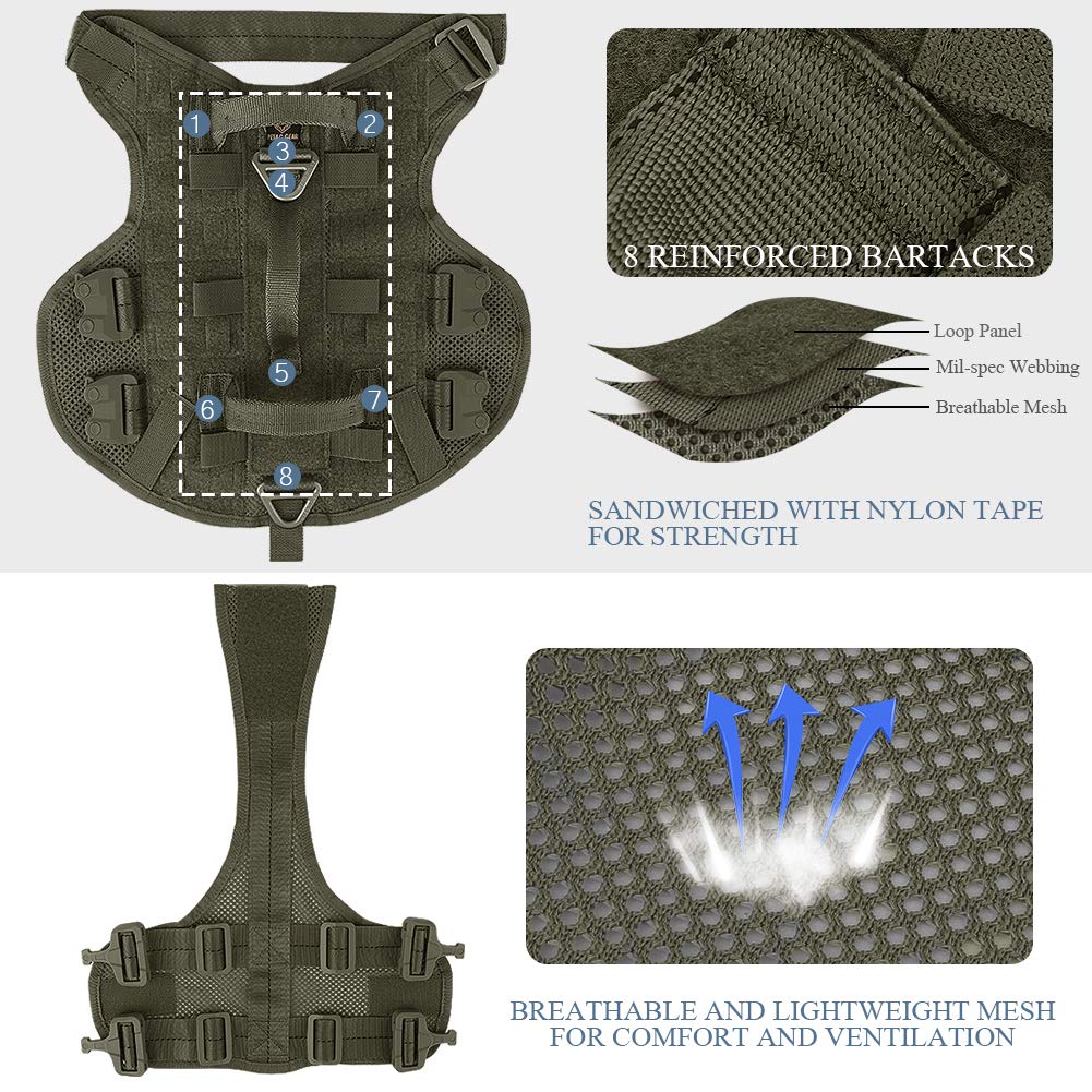 PETAC GEAR arnés compatible con MOLLE y bolsillos modulares