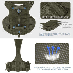 PETAC GEAR arnés compatible con MOLLE y bolsillos modulares