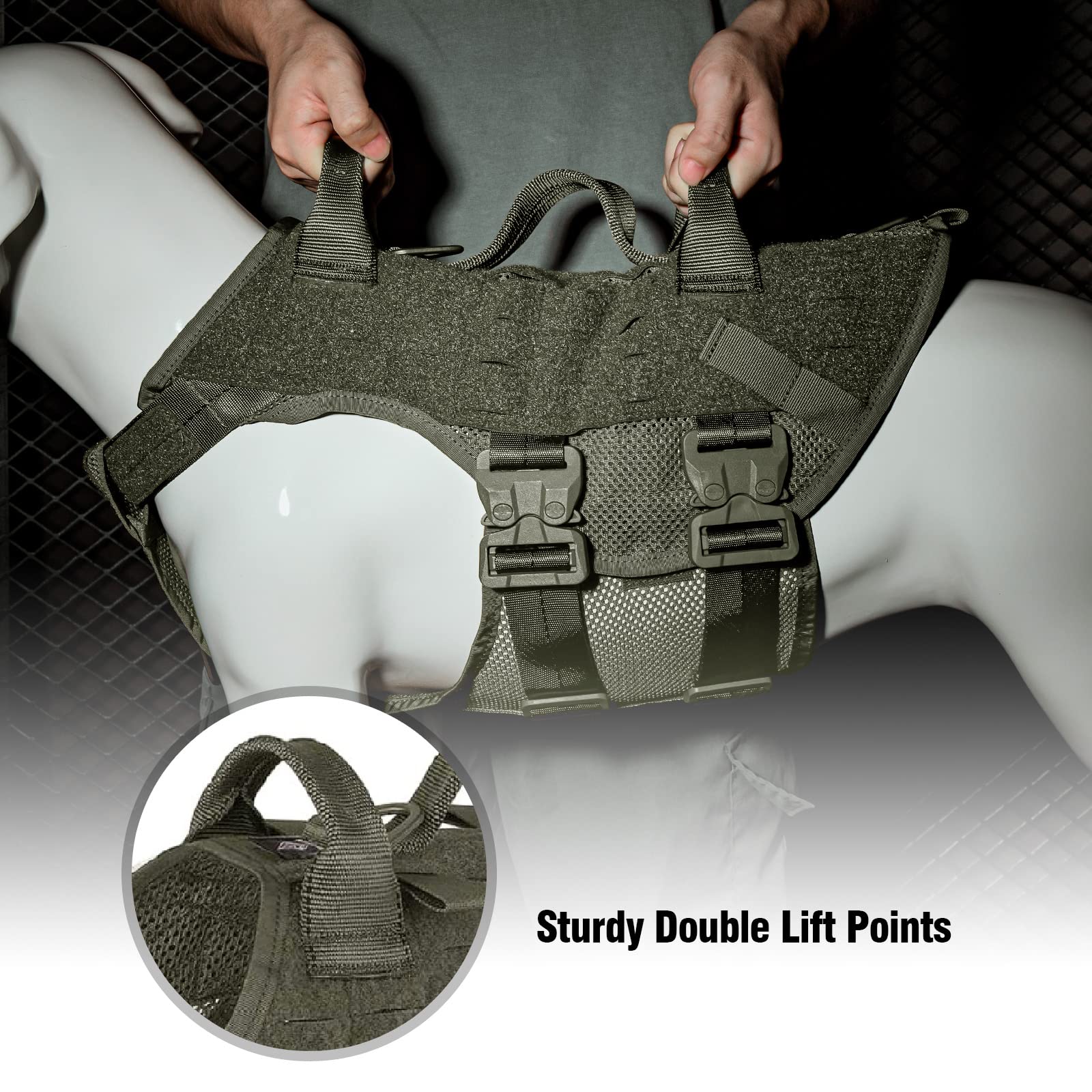 PETAC GEAR arnés con malla aireada para mayor comodidad durante entrenamientos