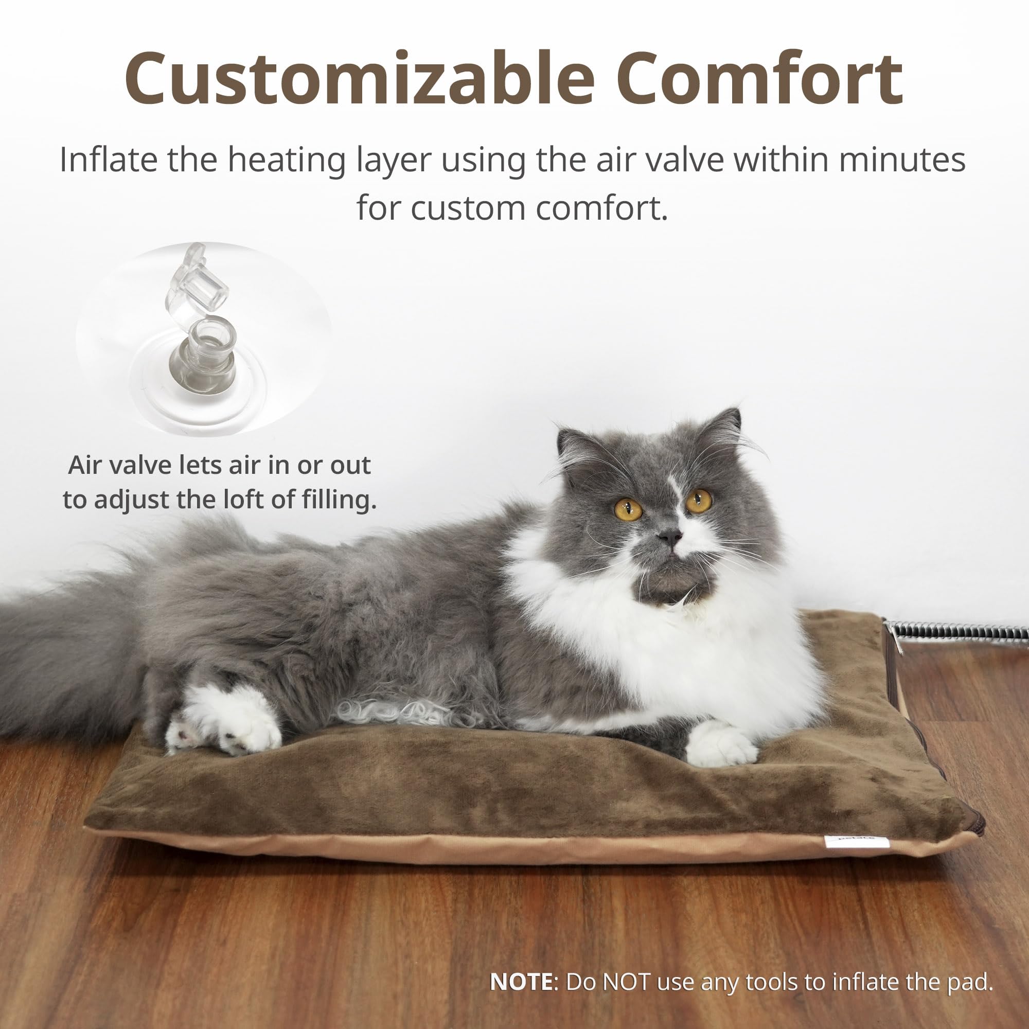 Petace funda removible lavable para cama cálida de mascotas.