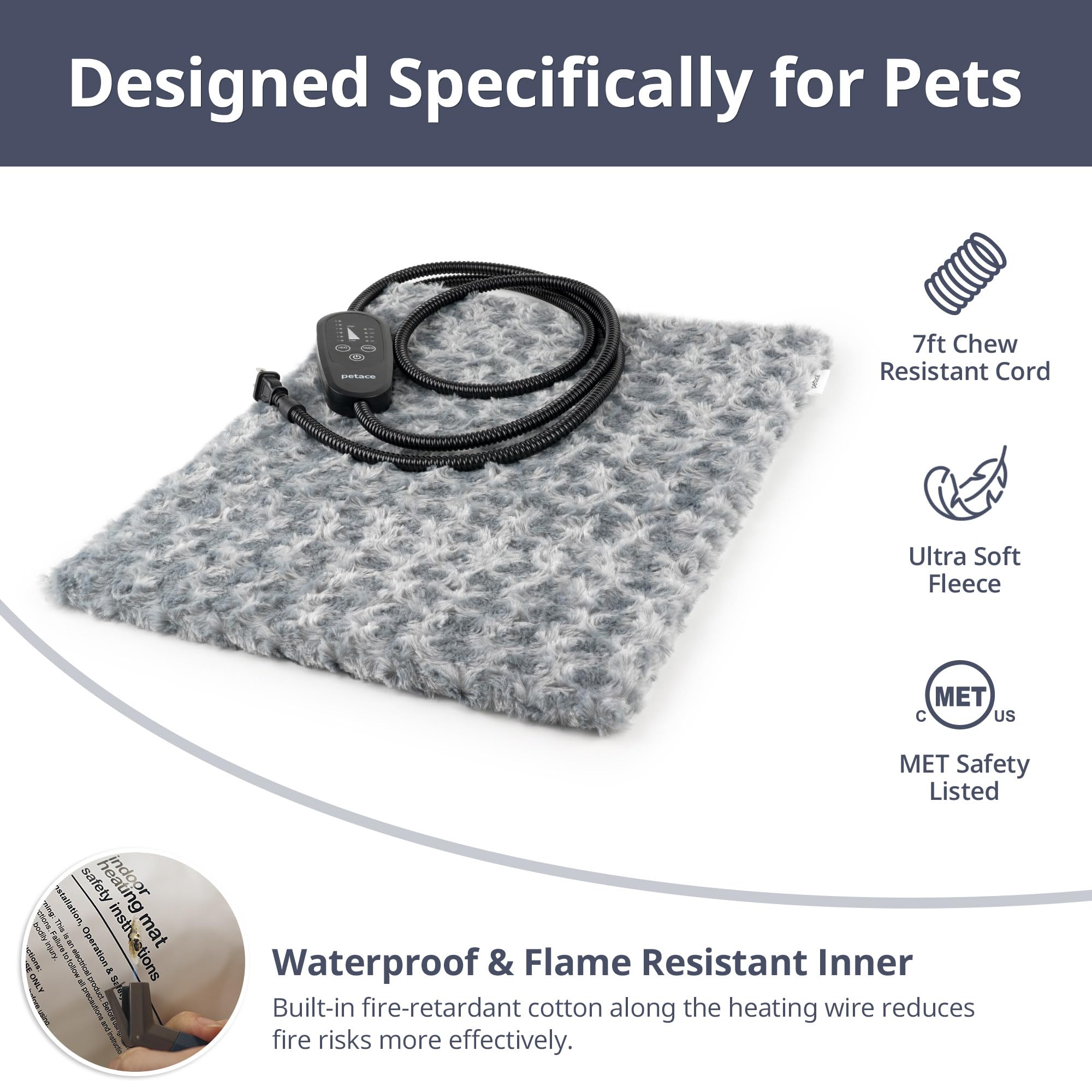 Petace uso interior para mascotas, calor cómodo en casa.