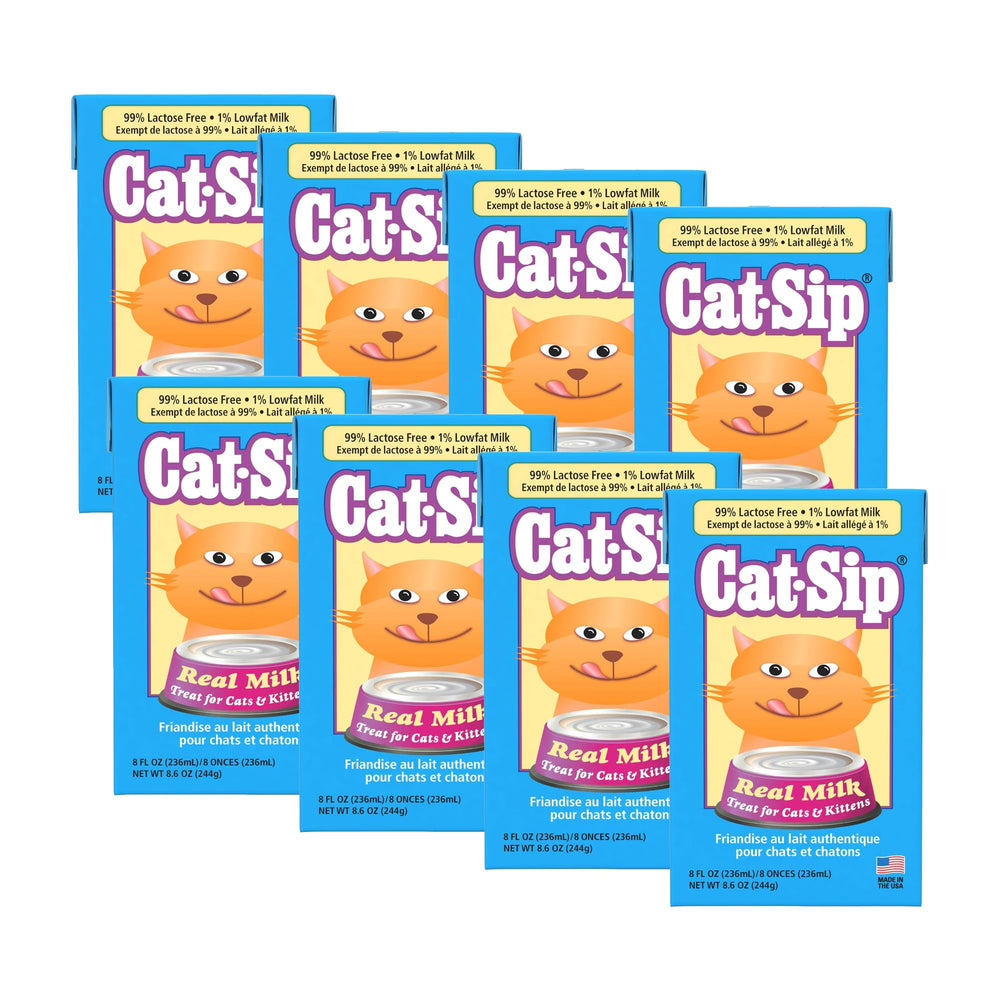 PetAg Cat-Sip leche real para gatos, snack sabroso que favorece la hidratación diaria