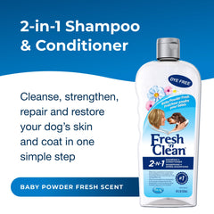 PetAg Fresh ’n Clean 2-N-1, penetración en la fibra del pelo, pelaje más fuerte.