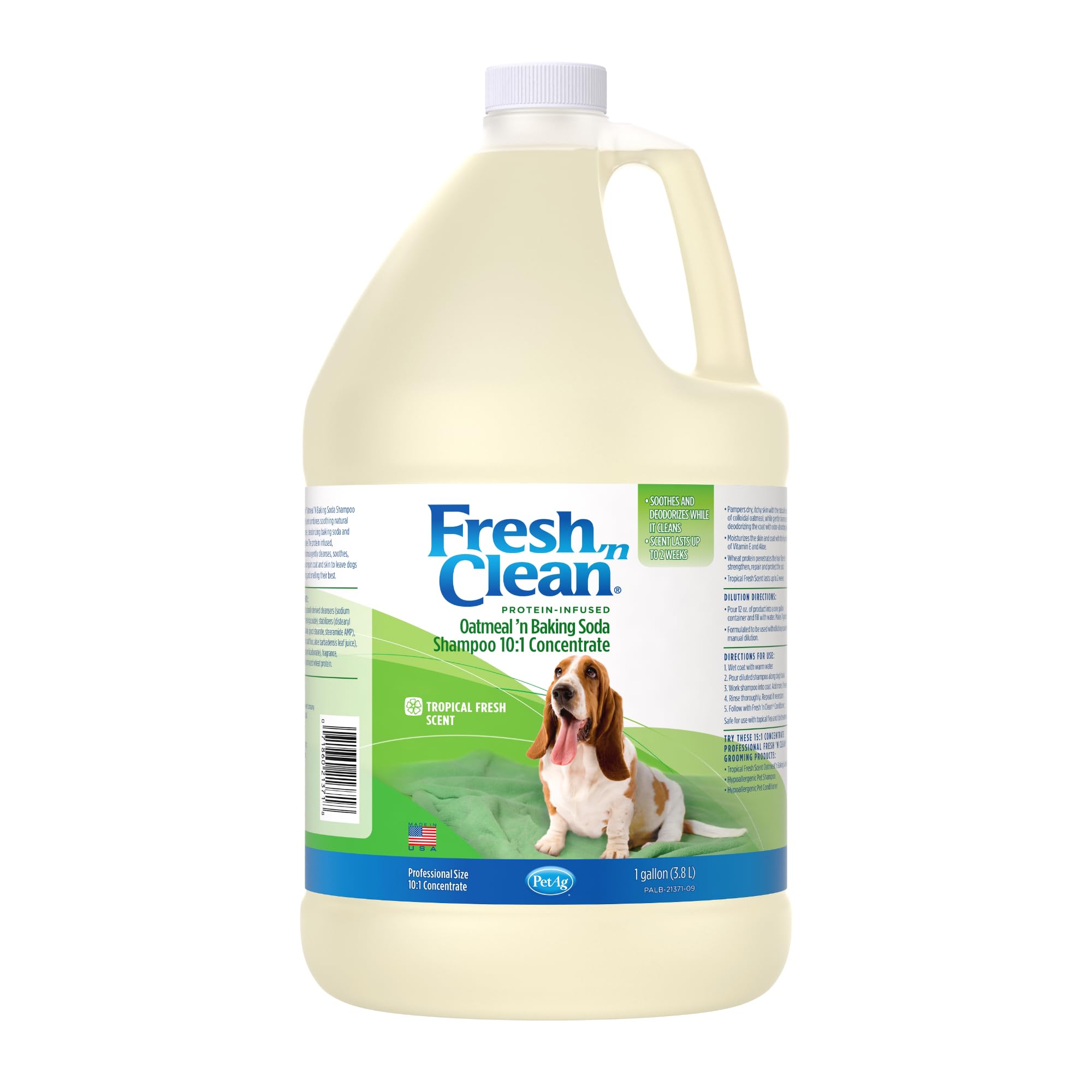 PetAg Fresh ’n Clean champú para perros: espuma suave de avena y bicarbonato.