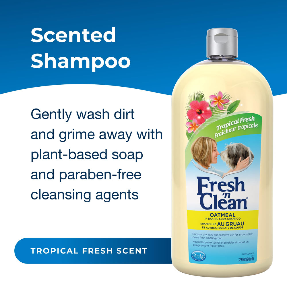 PetAg Fresh ’n Clean Champú sin jabón: cuidado suave para piel sensible.