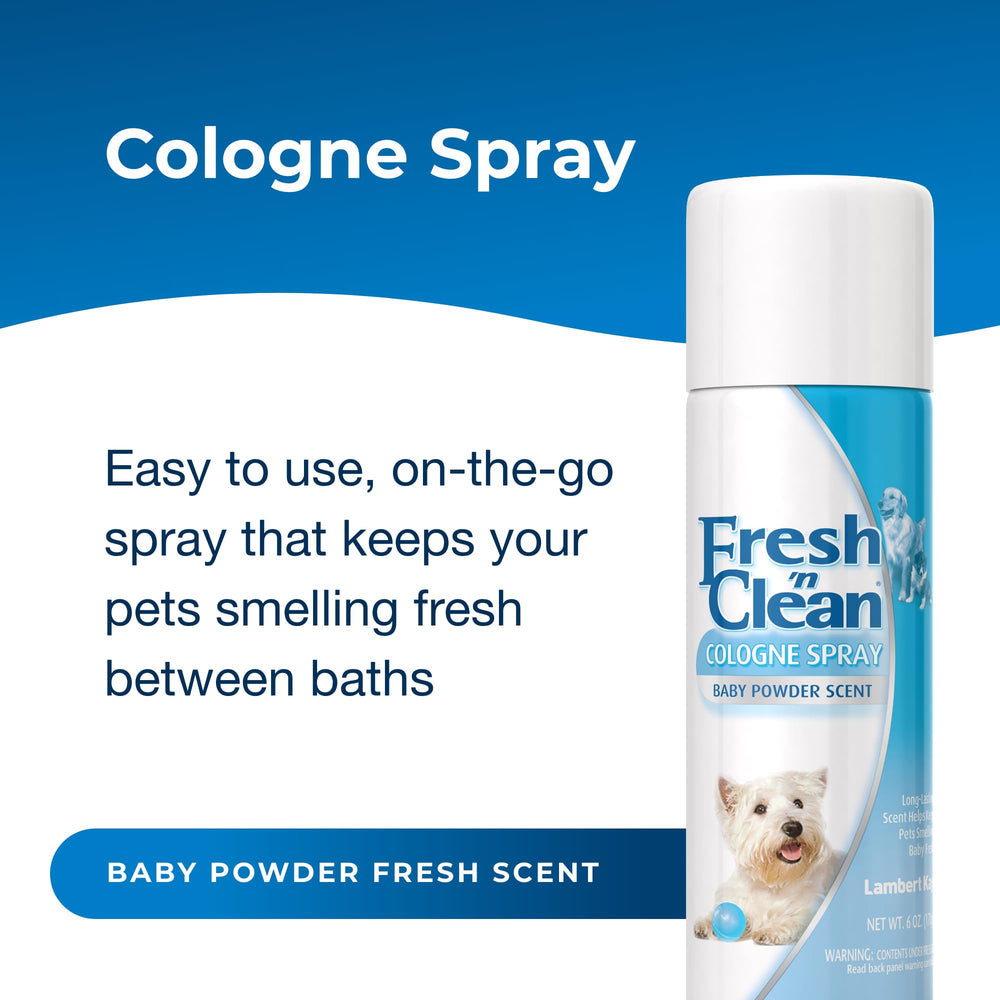 PetAg Fresh ’n Clean rociado sobre el pelo del perro, deja un olor suave y agradable.