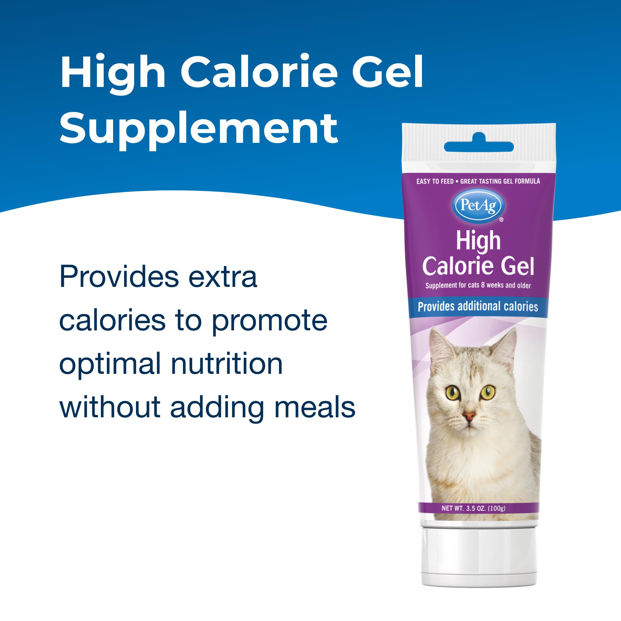 PetAg Gel Calórico para gatos, sabor pollo, crecimiento y peso estable