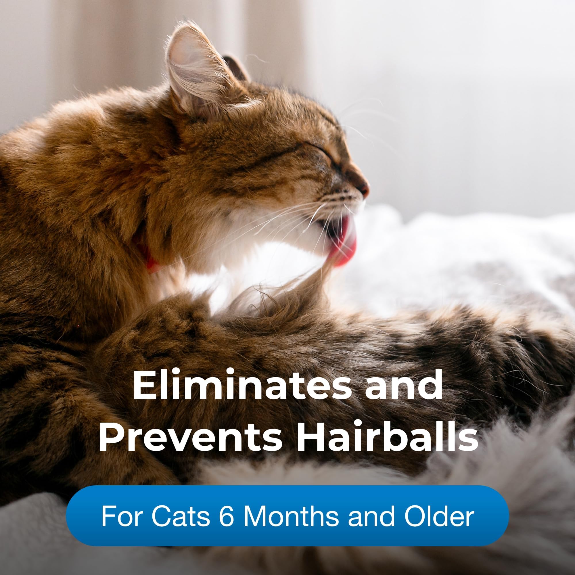 PetAg Hairball Natural Solution Gel, dosis fácil para gatos desde 6 meses.