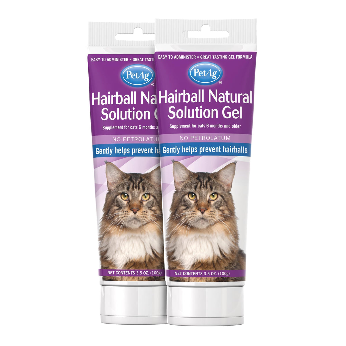 PetAg Hairball Natural Solution Gel, botella de 3.5 oz para gatos, ayuda a reducir bolas de pelo.