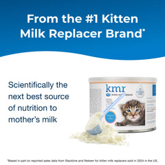 PetAg KMR mezcla facil, ideal para alimentar gatitos pequeños.