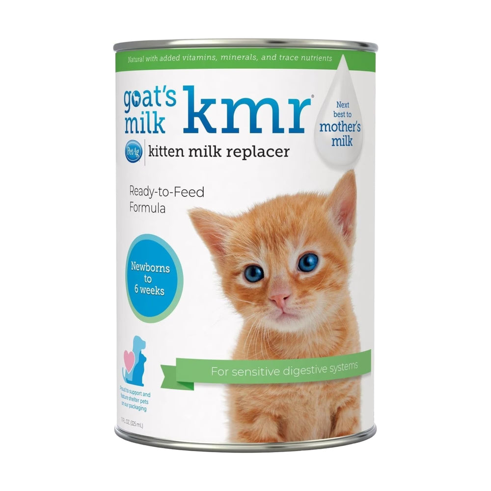 PetAg Leche de Cabra KMR para gatitos, líquido de 11 onzas, nutrición cercana.
