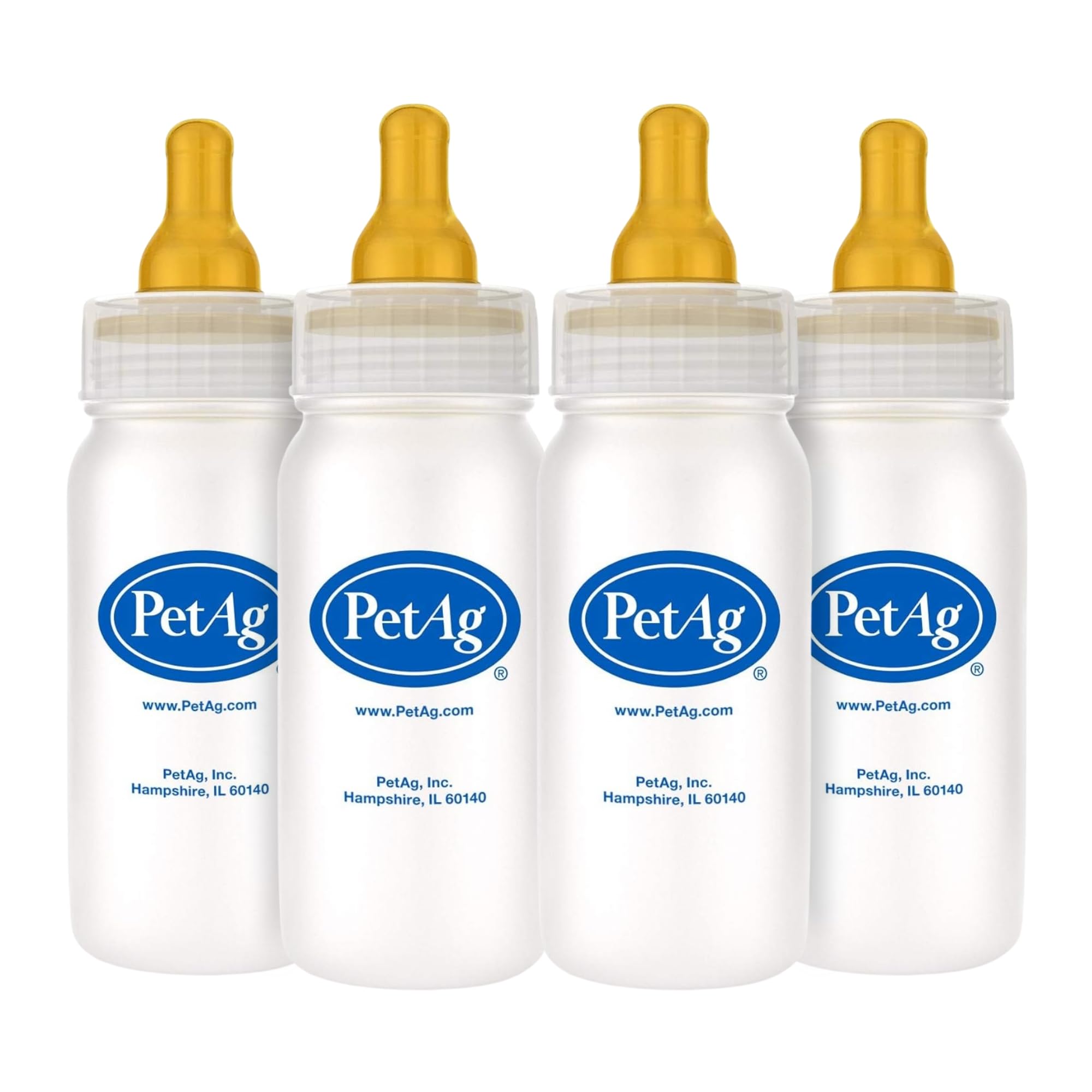 Botella PetAg Nurser de 4 onzas para uso diario con control de porciones.
