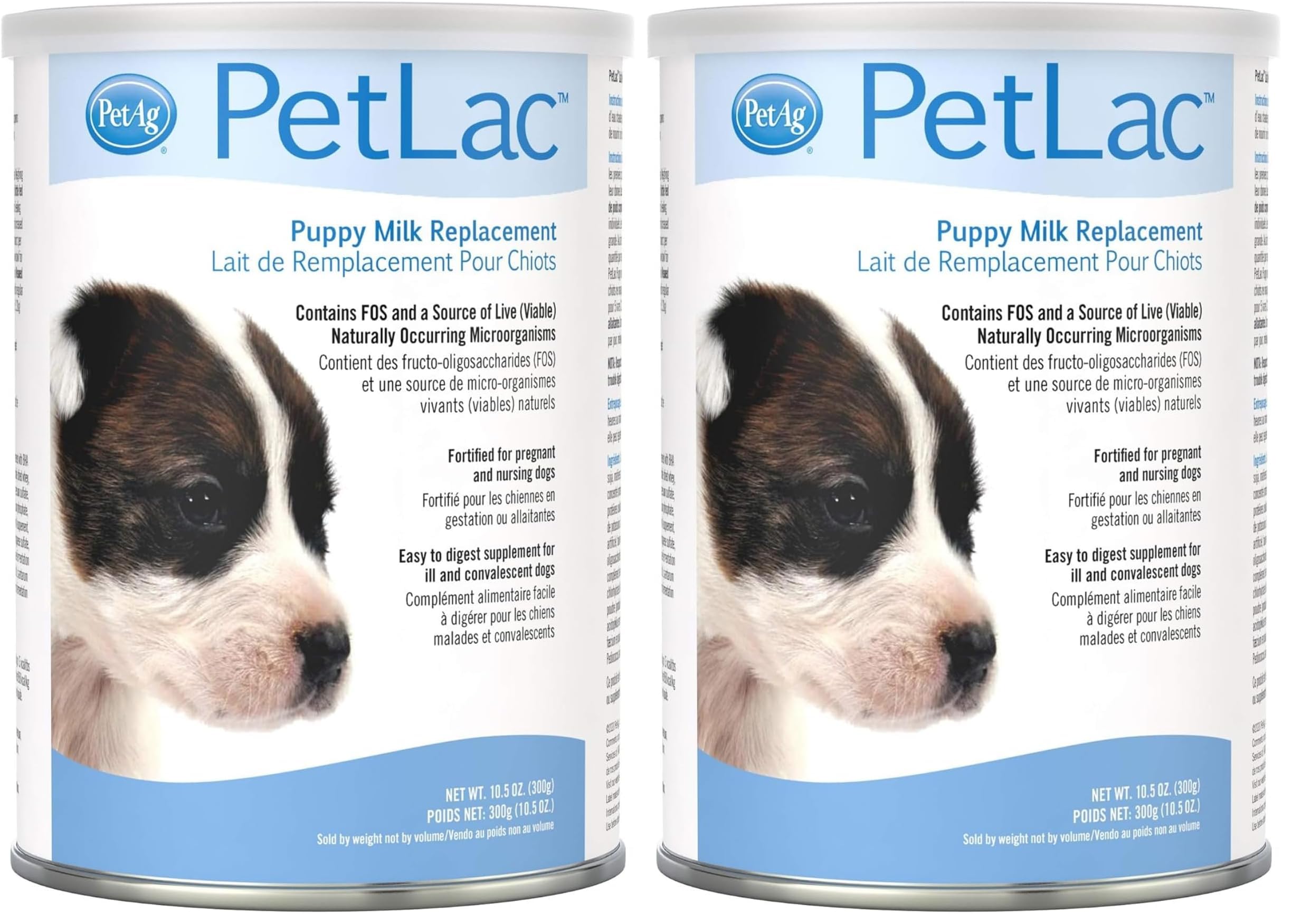 PetAg PetLac polvo-leche-cachorros, nutrición inicial para cachorros recién nacidos.