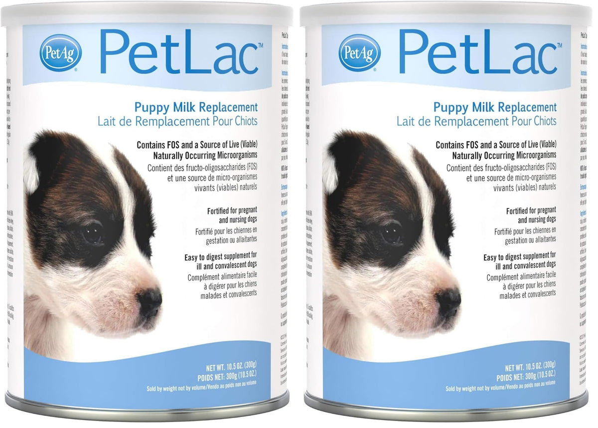 PetAg PetLac polvo-leche-cachorros, nutrición inicial para cachorros recién nacidos.